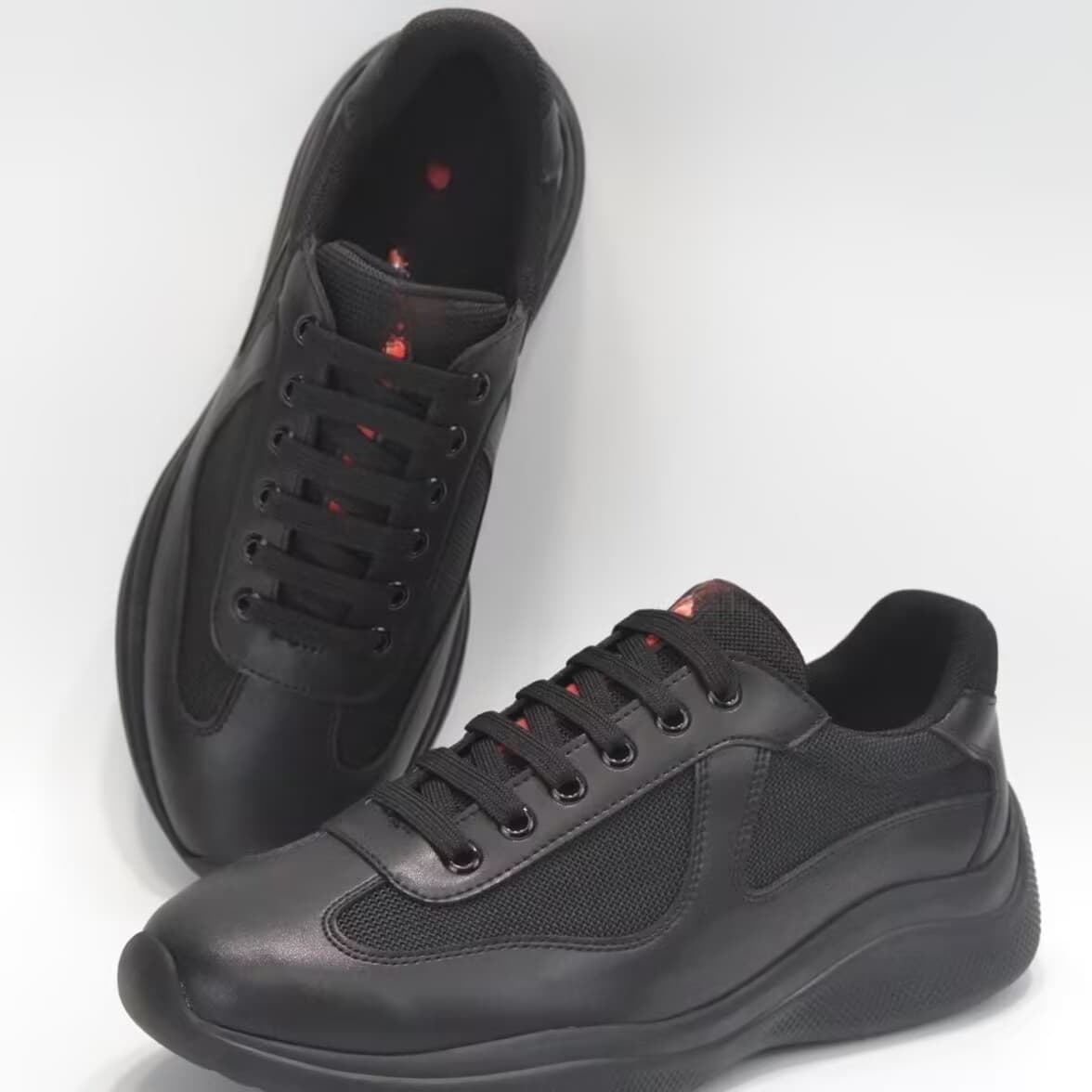 All black - nubuck leather