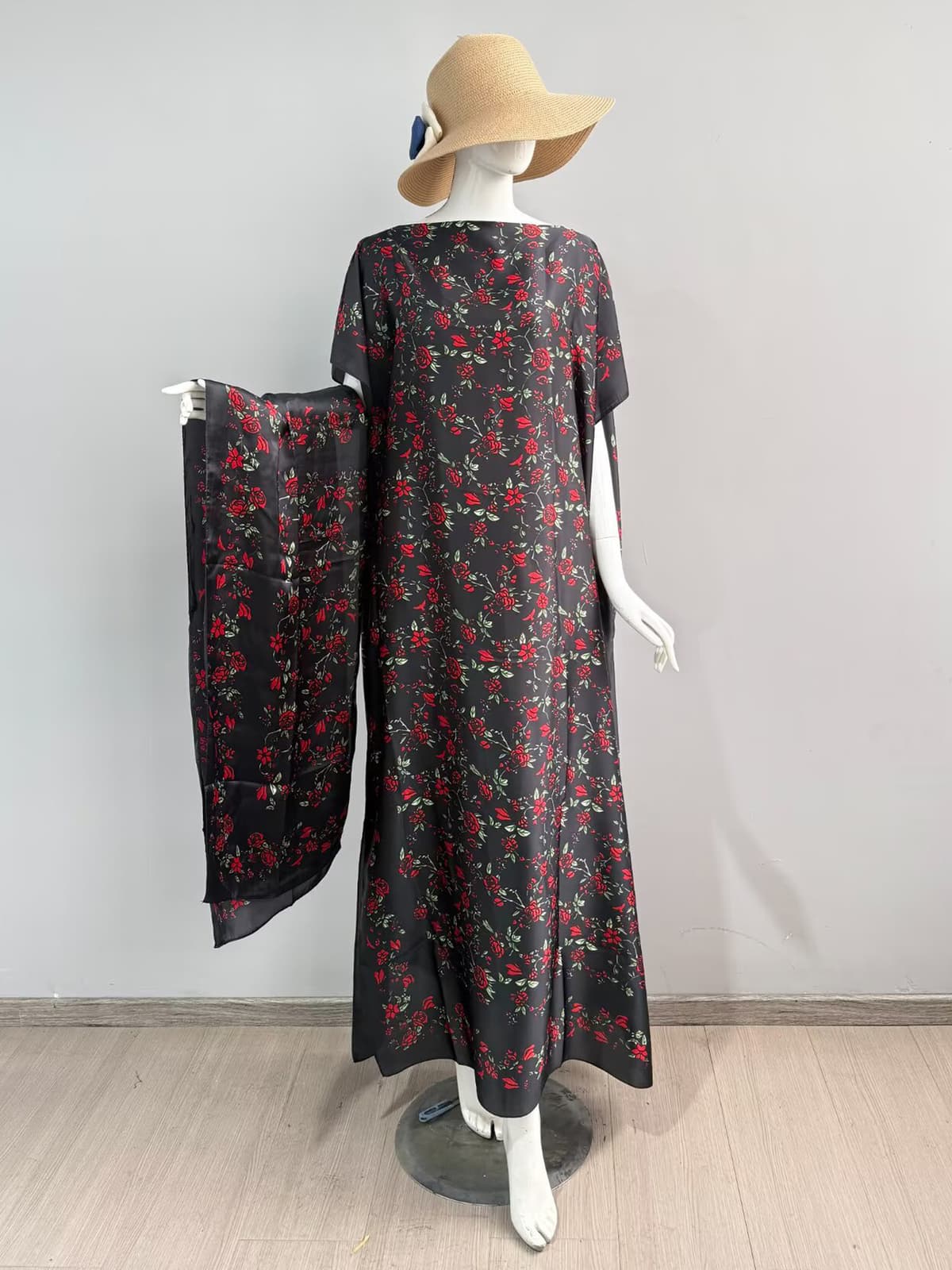 402 - blooming flowers - charcoal black