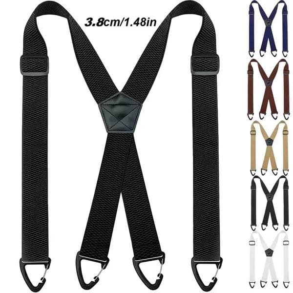 Cross-Border Hot Selling 3.8cm Corn Pattern Mountaineering Strap Outdoor Men's Carabiner Strap Hiking Elastic Buckle Outdoor