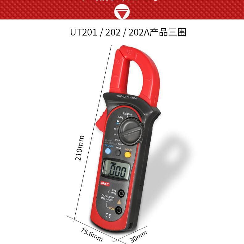 Uleid UT200A /UT200B High Precision Digital Clamp Meter Clamp Ammeter Universal Meter Multimeter 3