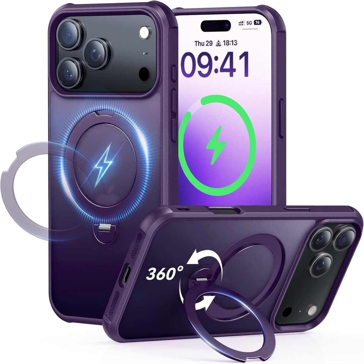 Dark purple [360 fulcrum magnetic stand]