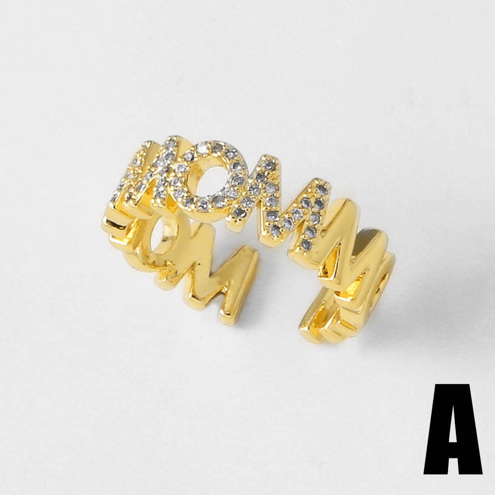 As Jewelry Sərhədlərarası Populyar Zirkonlu Ürək Formalı Üzük, Mis 18K Qızıl suyuna çəkilmiş, Tənzimlənən Açıq Qadın Üzüyü Rin13 4