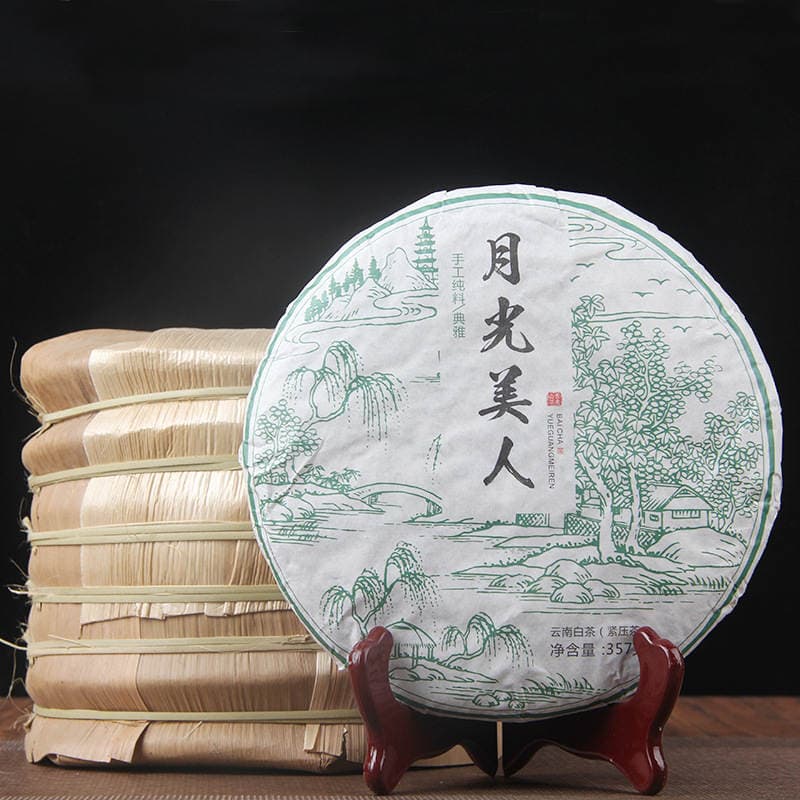 Yunnan Pu-er çayı, Ay işığı ağ tortu, Jingmai Dağı, qədim ağac, 357 q, ağ çay 1
