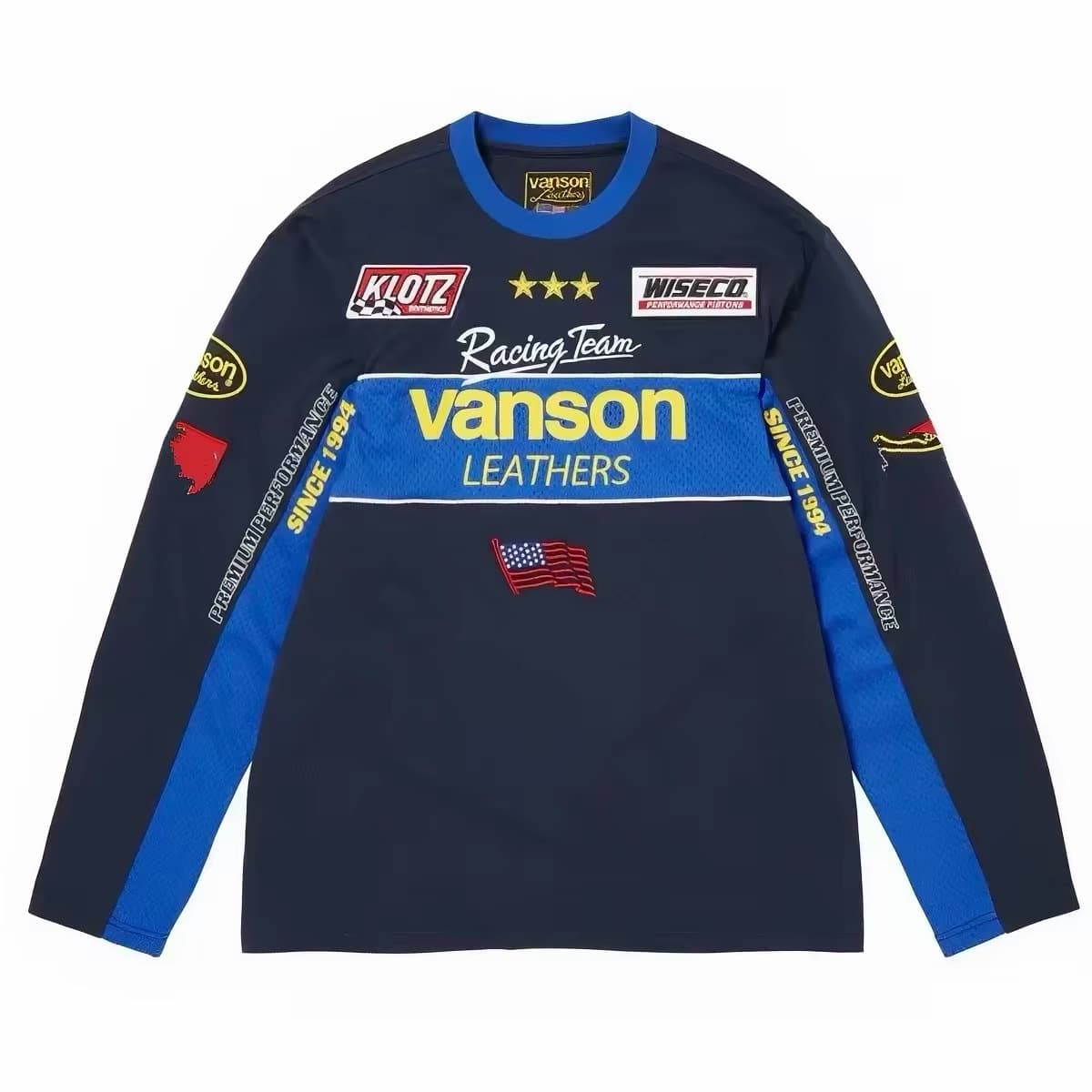 Vs embroidered long sleeve blue