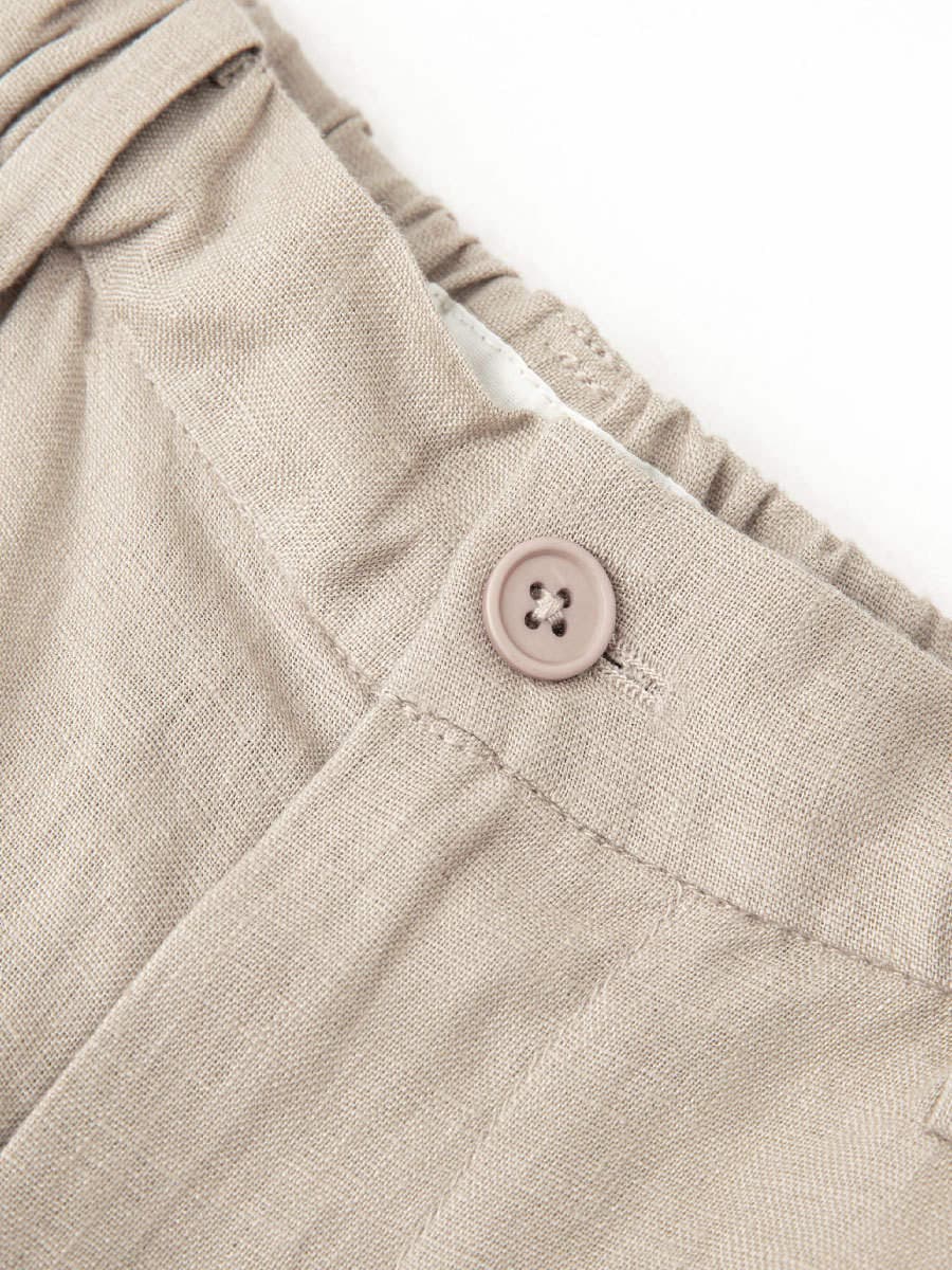 Muji Men's Hemp Washed Tapered Pants Men's Summer Casual Pants Men's Long Pants Men's Quality 25 Spring and Summer 4