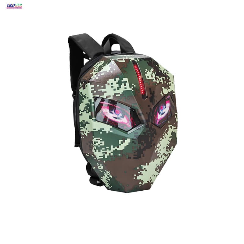 Led cycling backpack-camouflage green