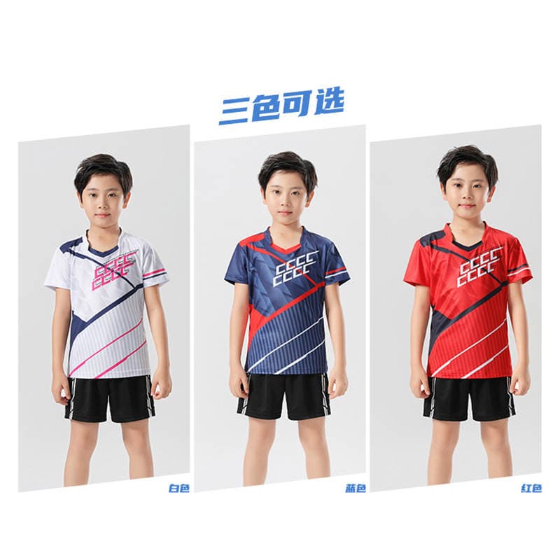 New Style Table Tennis Suit Printing Men's Sports Quick-drying Breathable Competition Team Clothes Women's Printing Children's Badminton Suit 3