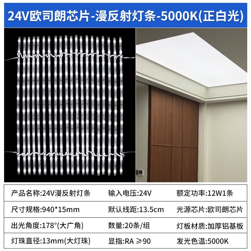 24v osram chip-90 display-5000k positive white light