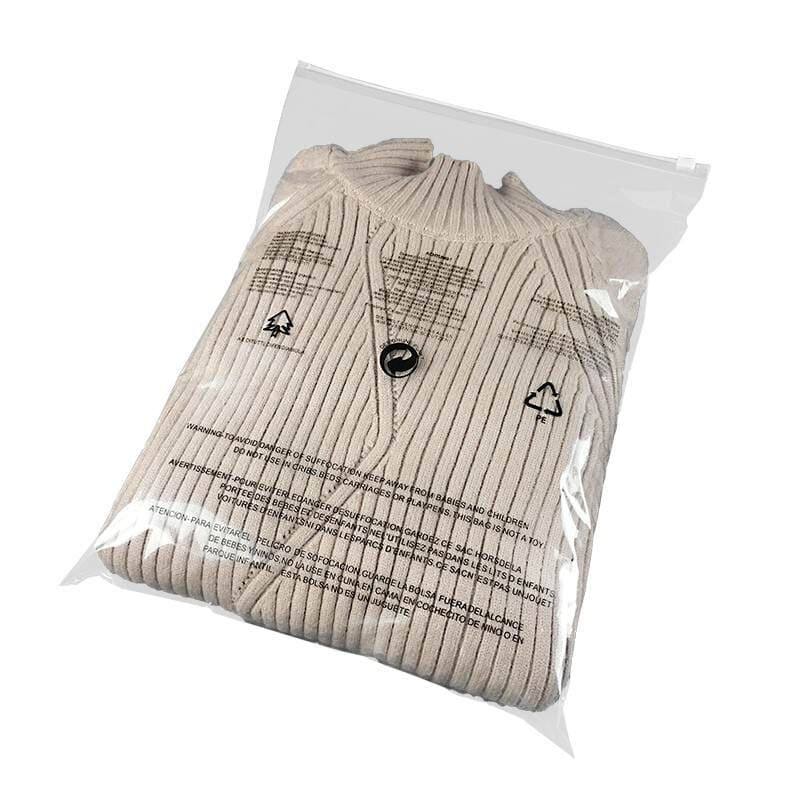 Clothing Pe Transparent Zipper Bag Frosted Clothing Packaging Bag Zipper Self-Sealing Bag Clothing Storage Clothes Bag 5