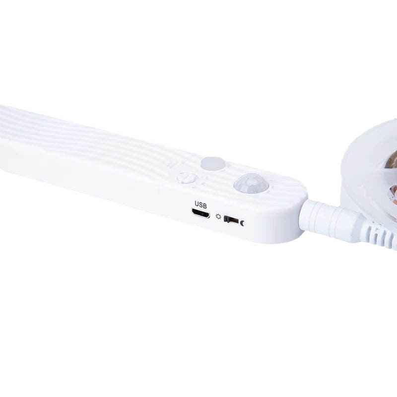 Ağıllı 5V LED 2835 zolaq, batareya qutusu və İR hərəkət sensoru ilə, çarpayı/şkaf üçün 5