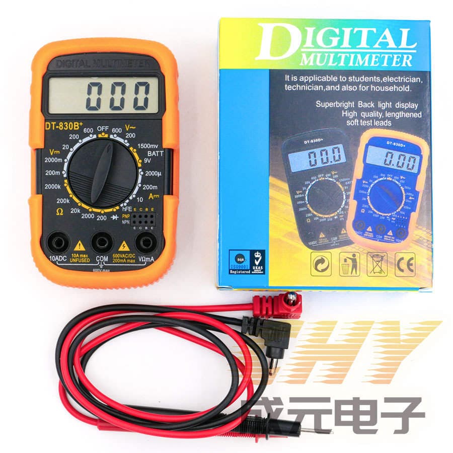 Chengyuan Dt-830B+ 3.5 Rəqəmli Rəqəmsal Multimetr (Gərginlik, Müqavimət, Cərəyan) 4
