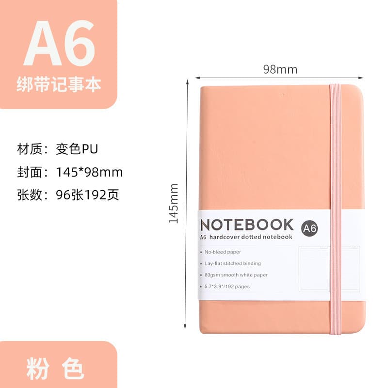 Pink a6 strap book