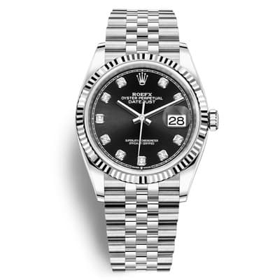 Silver black plate diamond point