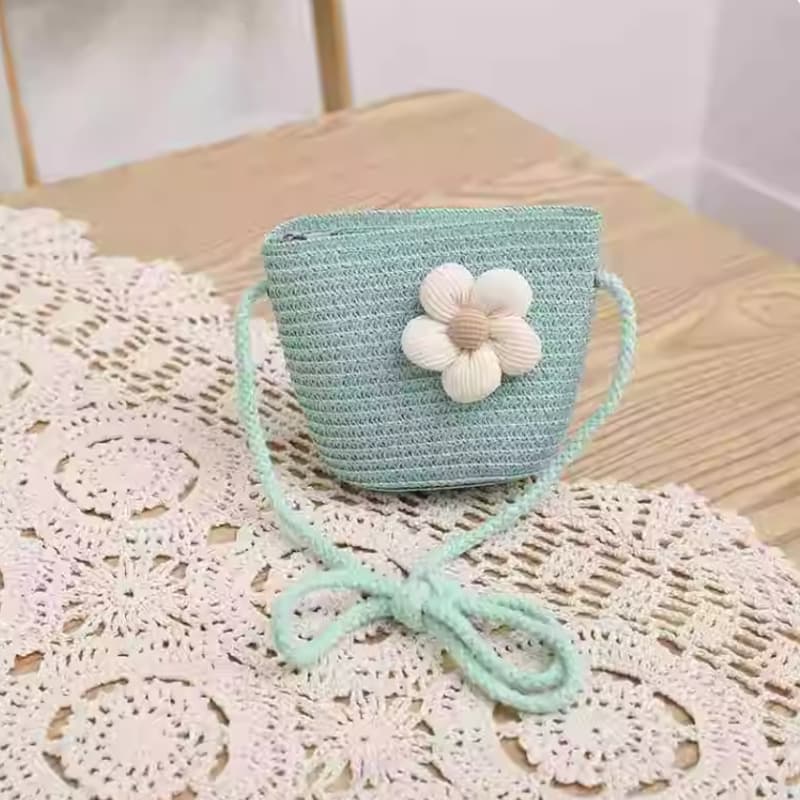 Bag with blue flowers