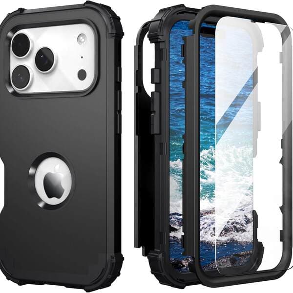 Three-In-One Four-Corner Anti-Fall Robot Phone Case Suitable for iPhone 17 Pro Max Airbag Protective Cover Apple 16