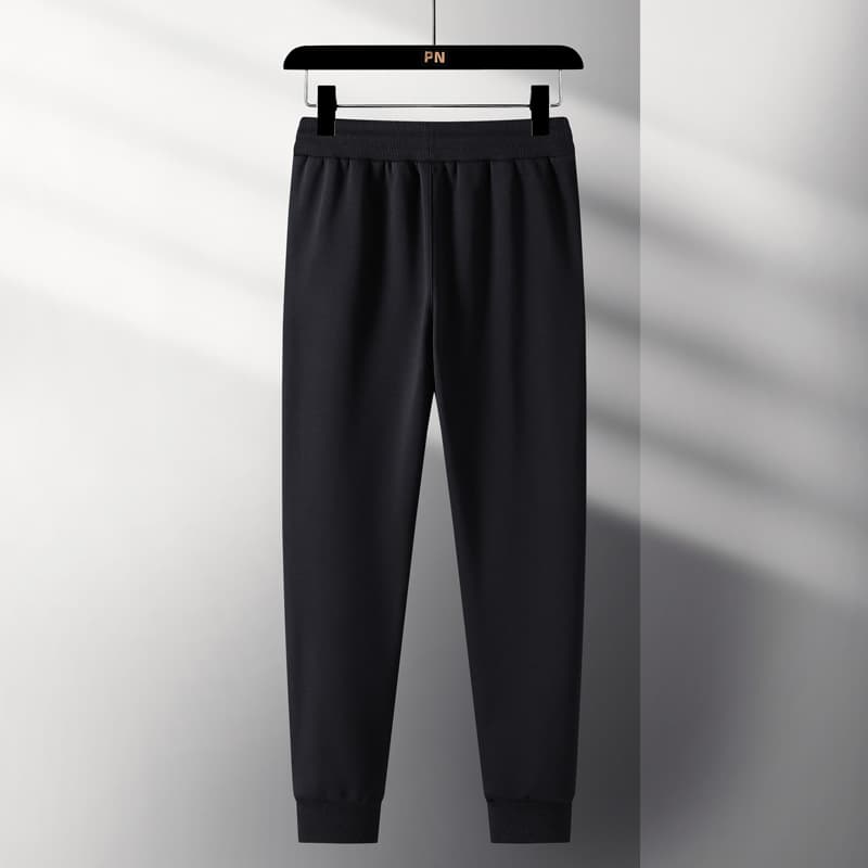 Black fleece-lined joggers