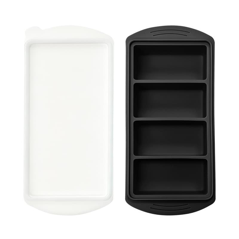 4-compartment new ice cube tray - black
