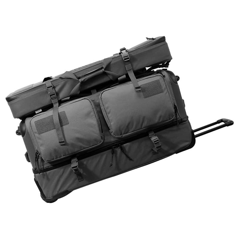 Gray gun bag + suitcase