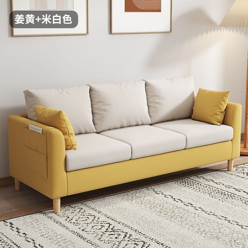 Ginger yellow + off-white [snowflake velvet + free pillow]