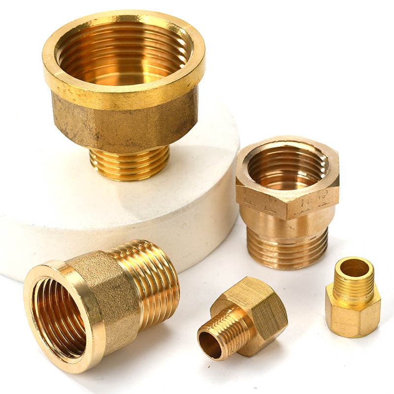 Plumbing joint brass inner and outer diameter straight through high temperature resistant pressure heating pipe plumbing hardware water heater accessories 5