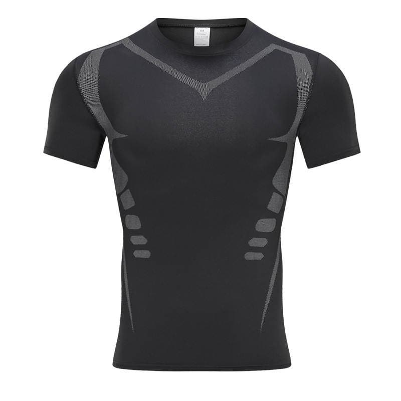 New Summer Breathable Sports T-Shirt for Men, Quick-Drying Short-Sleeved Custom-Made Casual Fitness Quick-Drying Clothing for Men, Outdoor Mountaineering 1