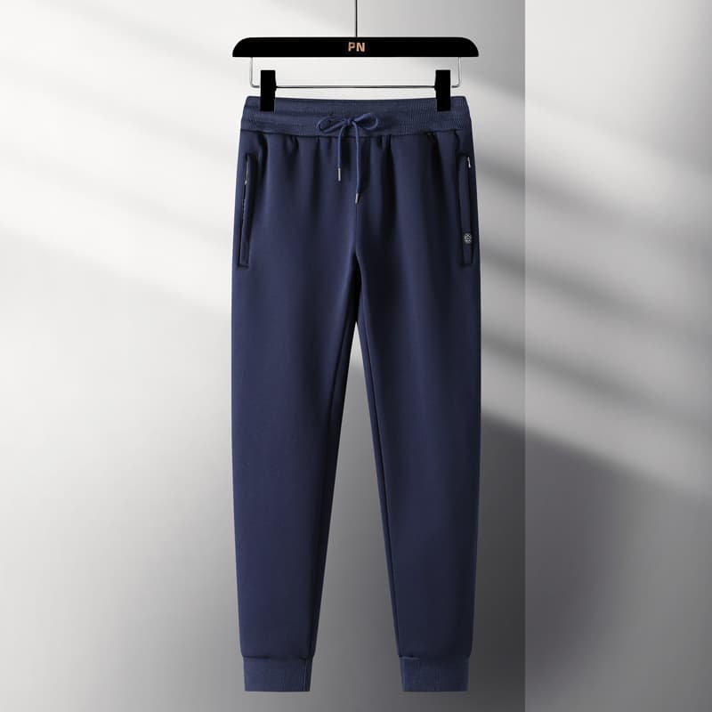 Blue fleece-lined joggers