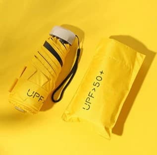Yellow-aluminum umbrella stand flat 50% off