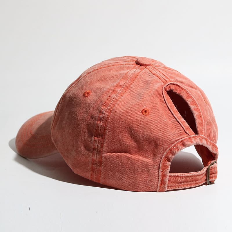 Washed horsetail cap/Orange