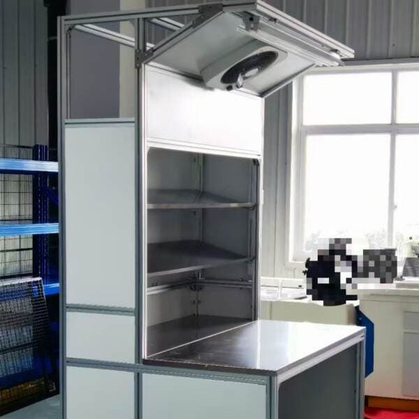All-Steel Workbench Aluminum Profile Workshop Operating Table Assembly Line Electronic Component Work Table Fan Lighting Work Table 3