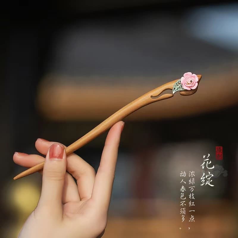 C50 peach blossoms [peach hairpin]