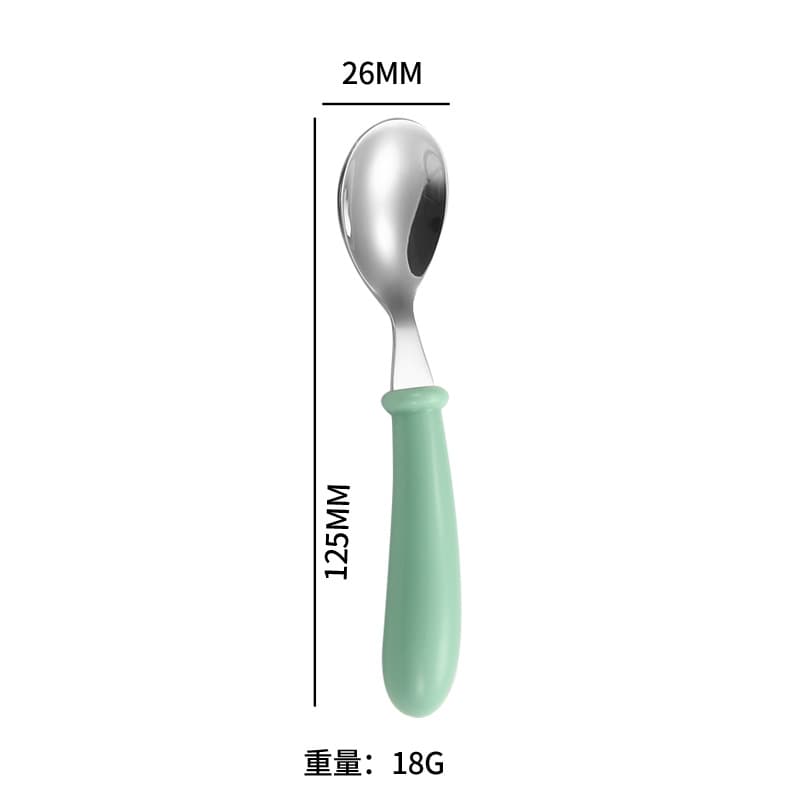 Green handle-spoon