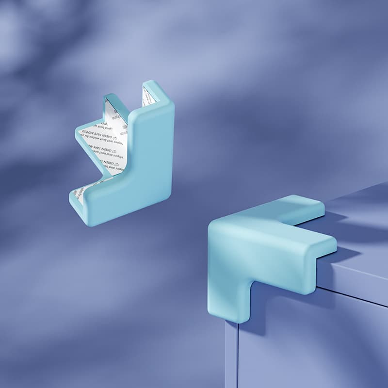 T-shaped anti-collision corner blue