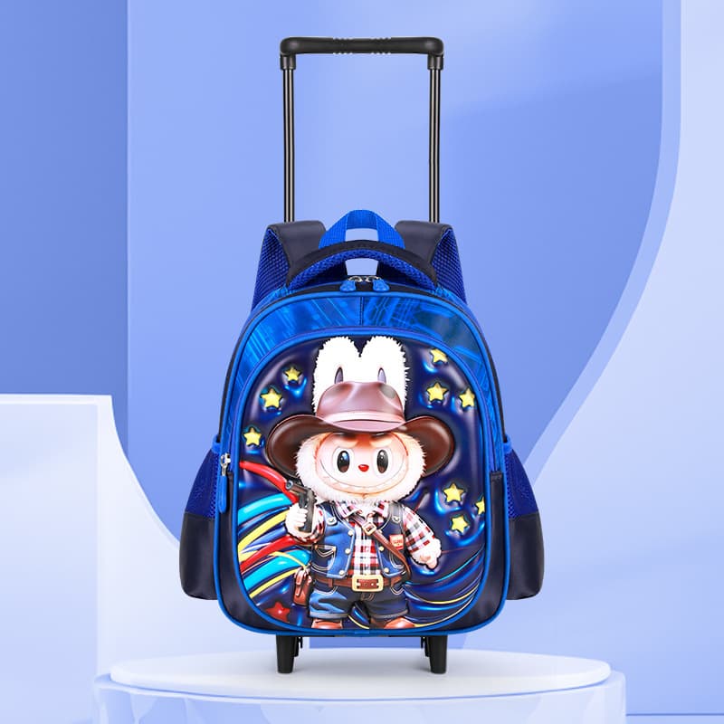 12inch luggage trolley backpack - royal blue