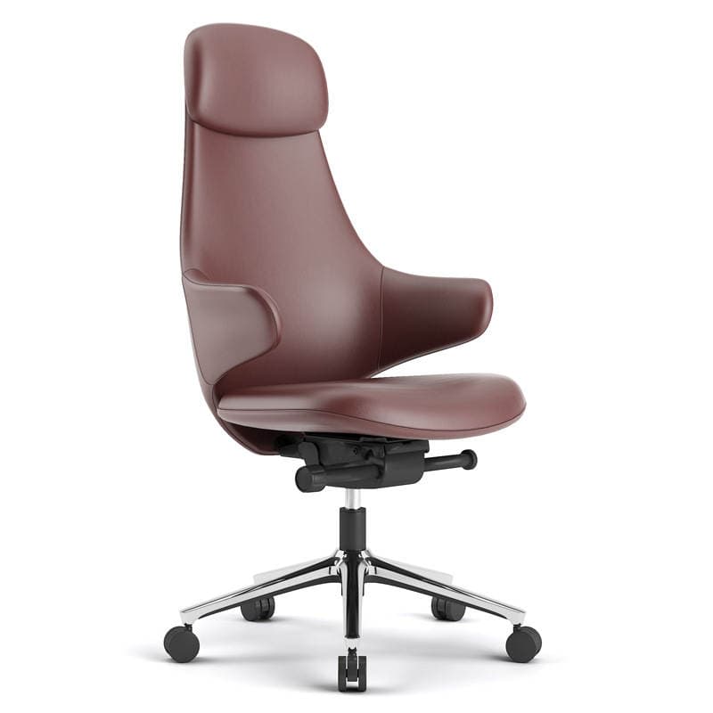 Light Luxury Leather Boss Office Chair Home Study Computer Chair Comfortable President Swivel Chair Ergonomic Executive Chair 1