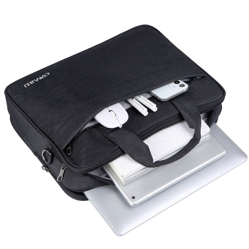 Large-Capacity Business Laptop Bag Men's Shoulder Laptop Bag Women's Double-Layer Oxford Cloth Briefcase Dropshipping 4