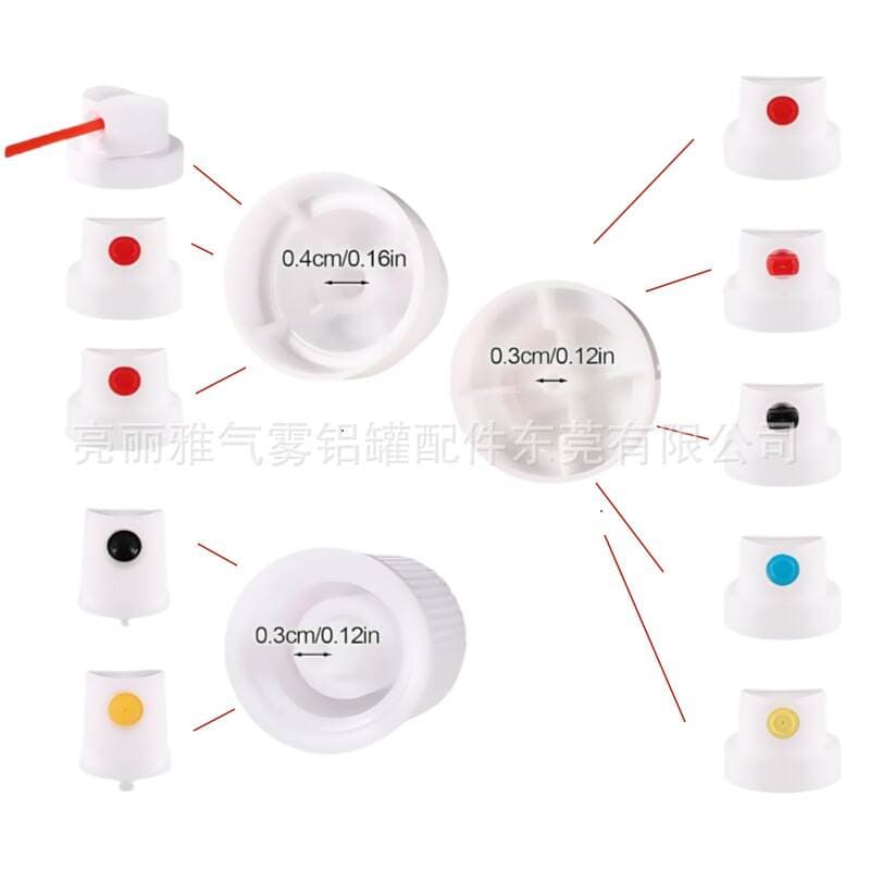 Graffiti Spray Nozzle for Self-Spraying, Aerosol Spray Can Replacement Nozzle, Female Valve Pp Button Female Valve Supply 3