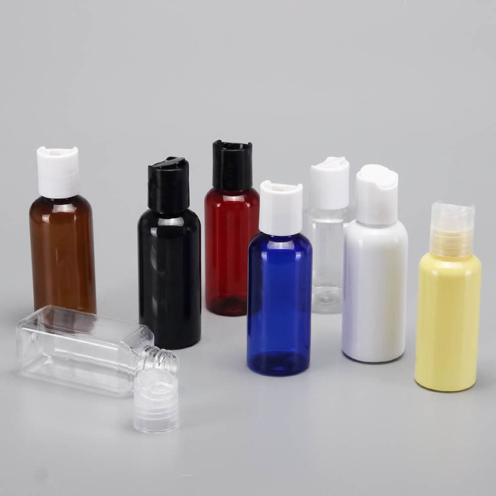 50ml Round-Shouldered Pet Plastic Bottle with Twist Cap, Empty Bottle, Refillable Press Bottle, Dishwashing Liquid Refill Bottle 3
