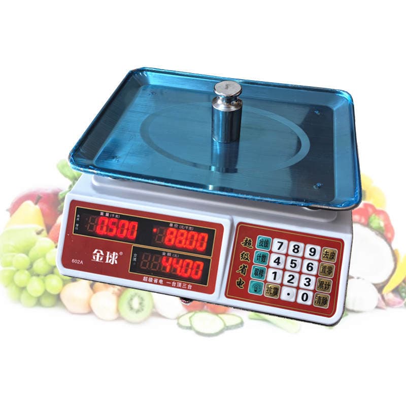 Golden Ball Electronic Scale 30kg Fruit Scale Commercial Kilogram Pricing Scale for Meat and Vegetable Sales, Home Use, Energy-Saving Iron Plate 2