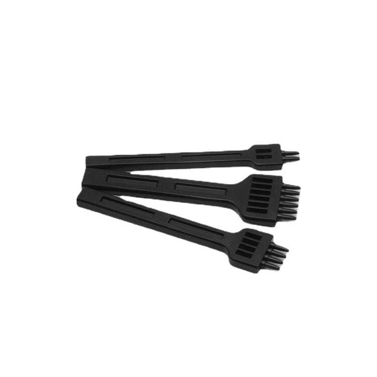 diy handmade leather goods 4.0mm black row punching 2 teeth 4 teeth 6 teeth surface paint 4