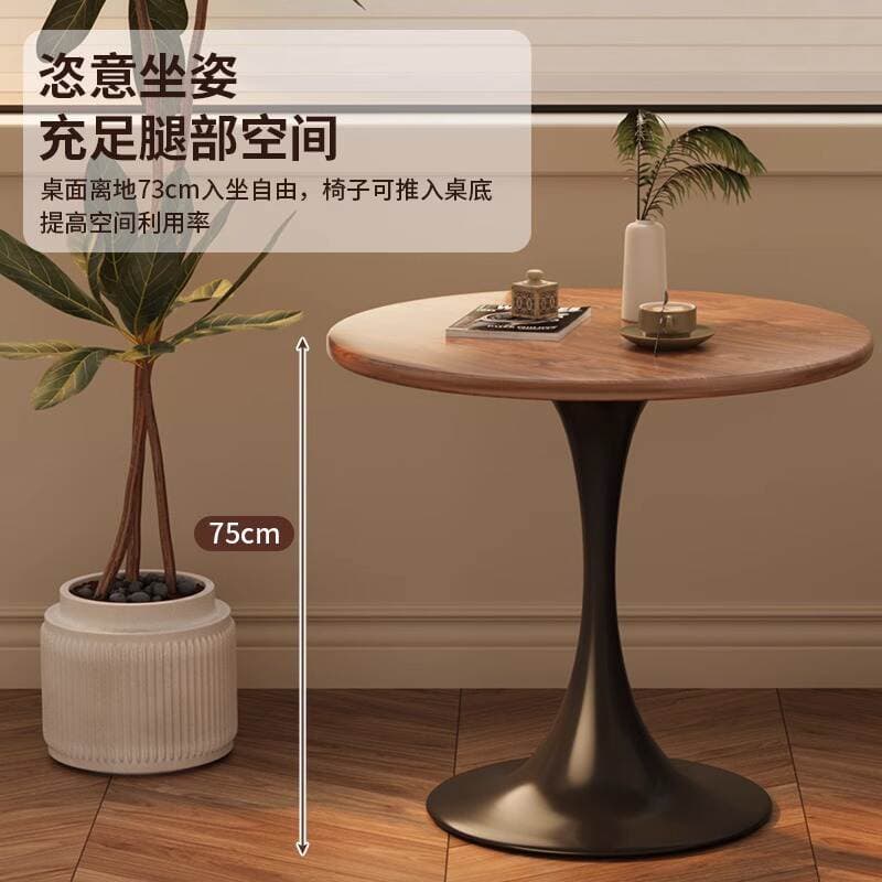 Tulip Round Table Small Apartment Home Balcony Round Dining Table Coffee Table Negotiation Table Reception Coffee Table Side Table 4