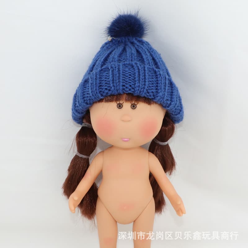 C151 blue fur ball cap