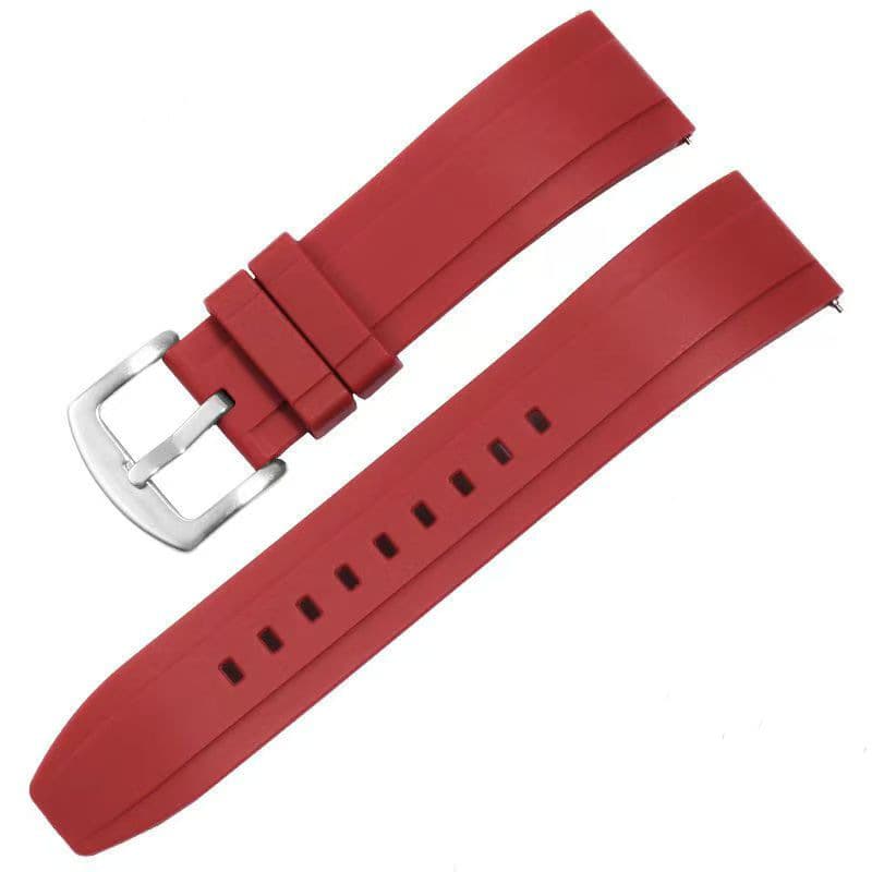 Red silver buckle
