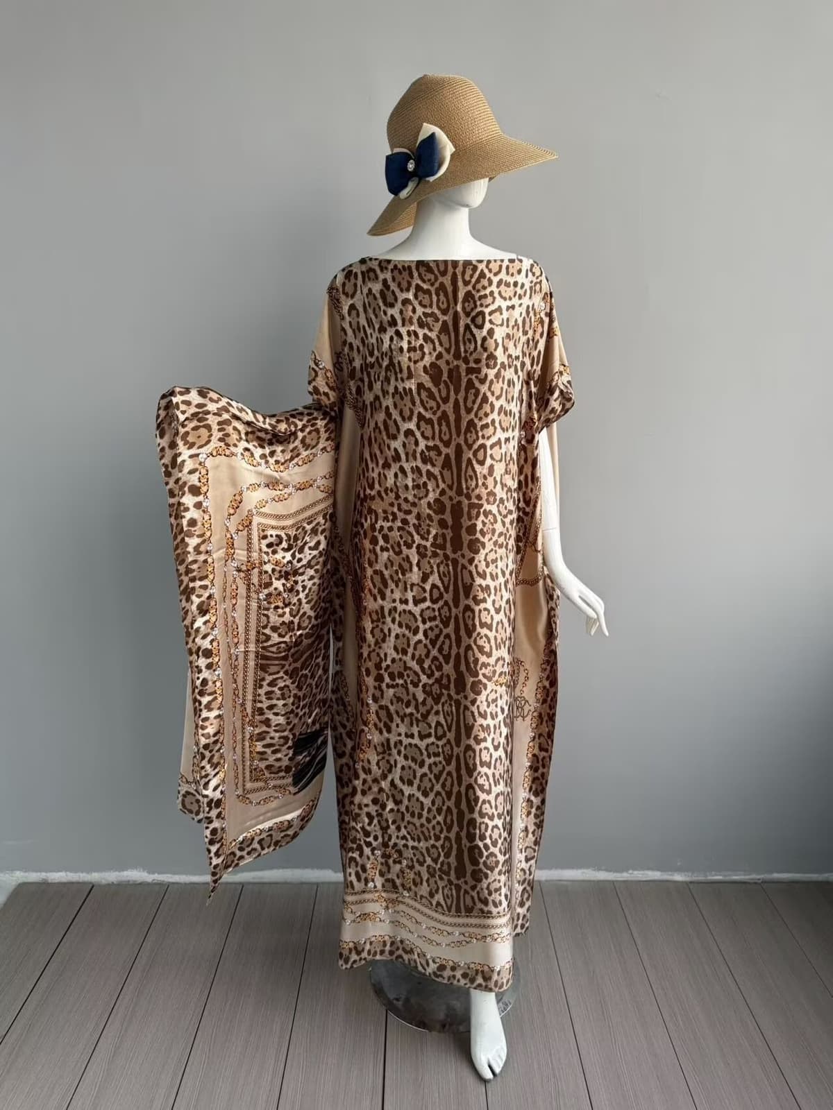 253-chain leopard print-camel brown