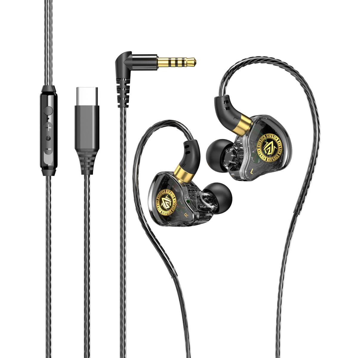 Cross-Border Wired Headphones In-Ear Sports Games Suitable for Apple Samsung Huawei Mobile Phones 3.5 Headphones Type C 5