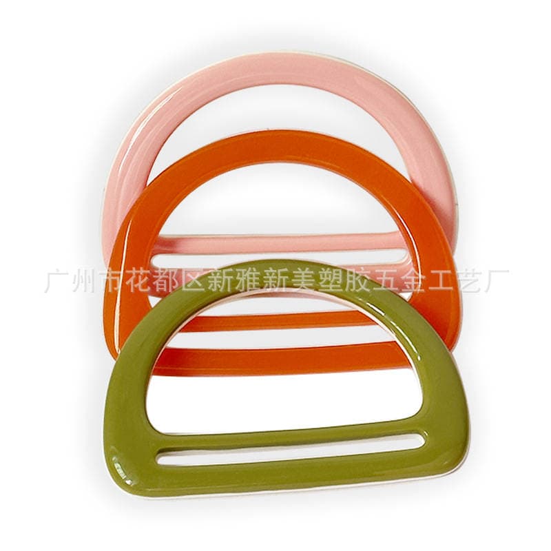 Luggage accessories D-shaped slotted resin handle acrylic plastic handle jelly color resin handle wholesale 3