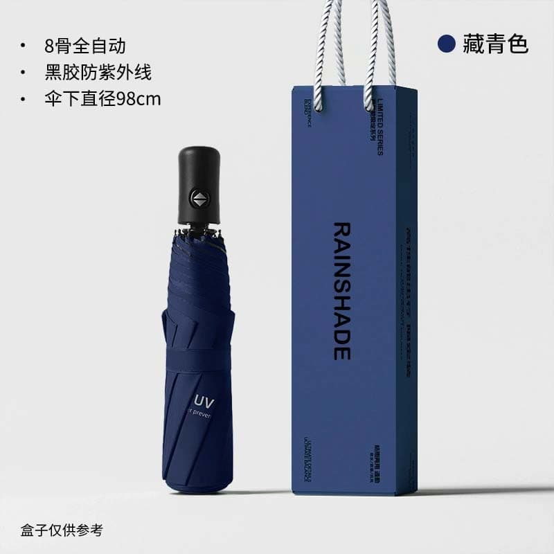 8-bone uv fully automatic-vinyl uv protection-navy blue