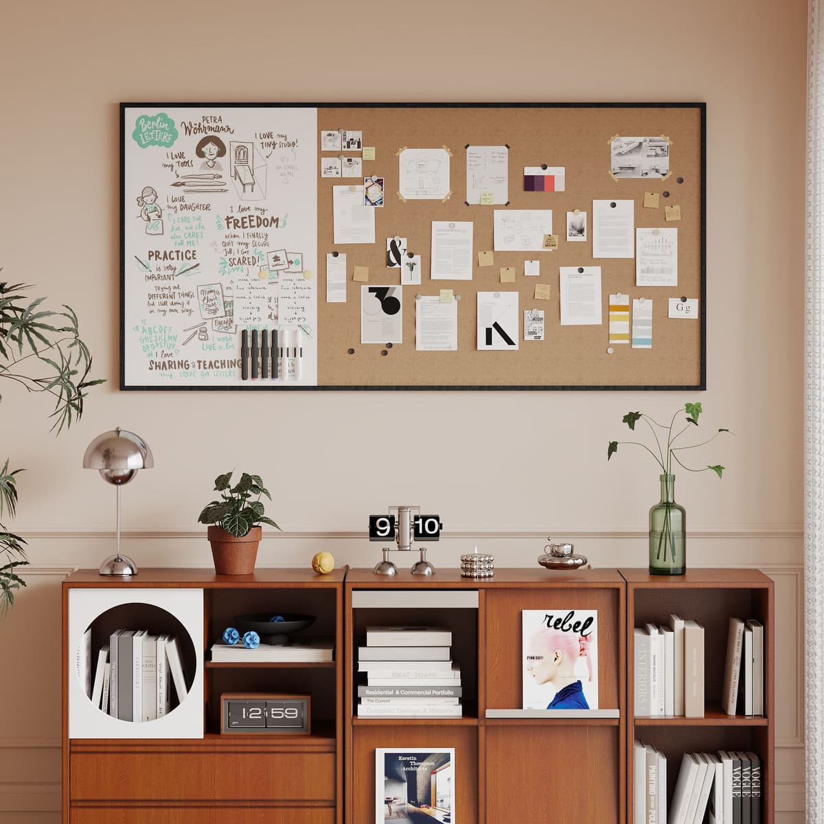 Khaki whiteboard