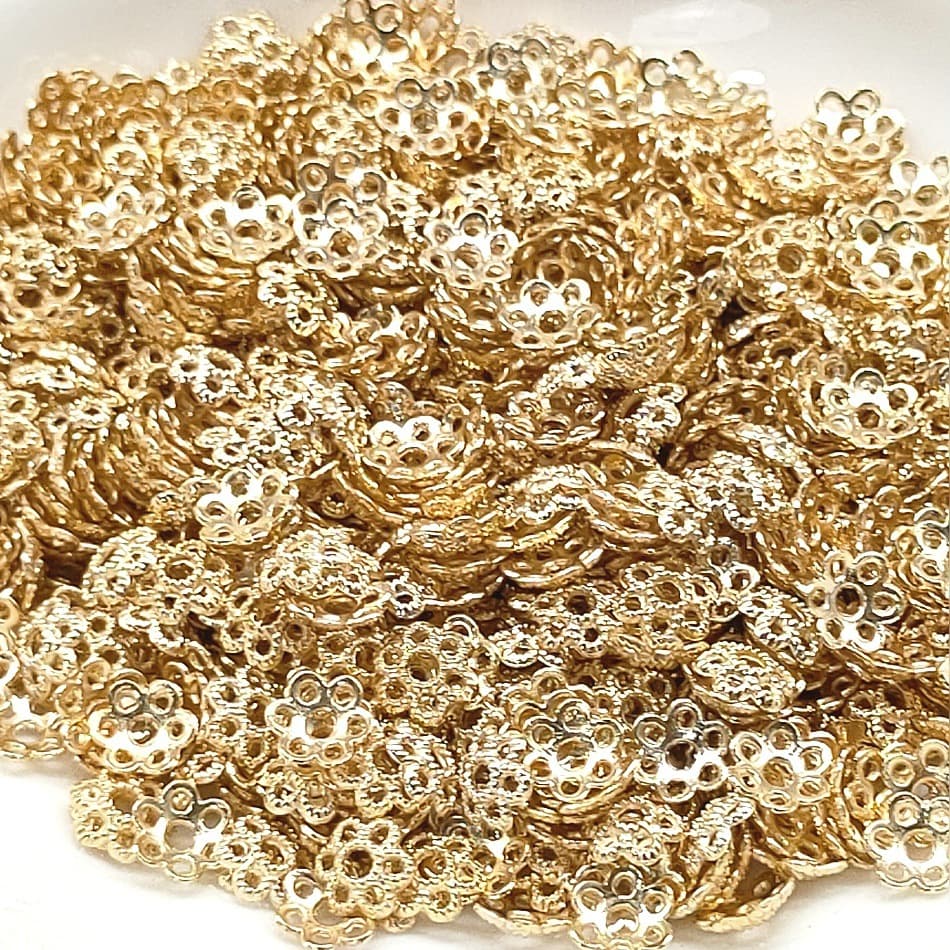P4#6mm flower holder KC gold