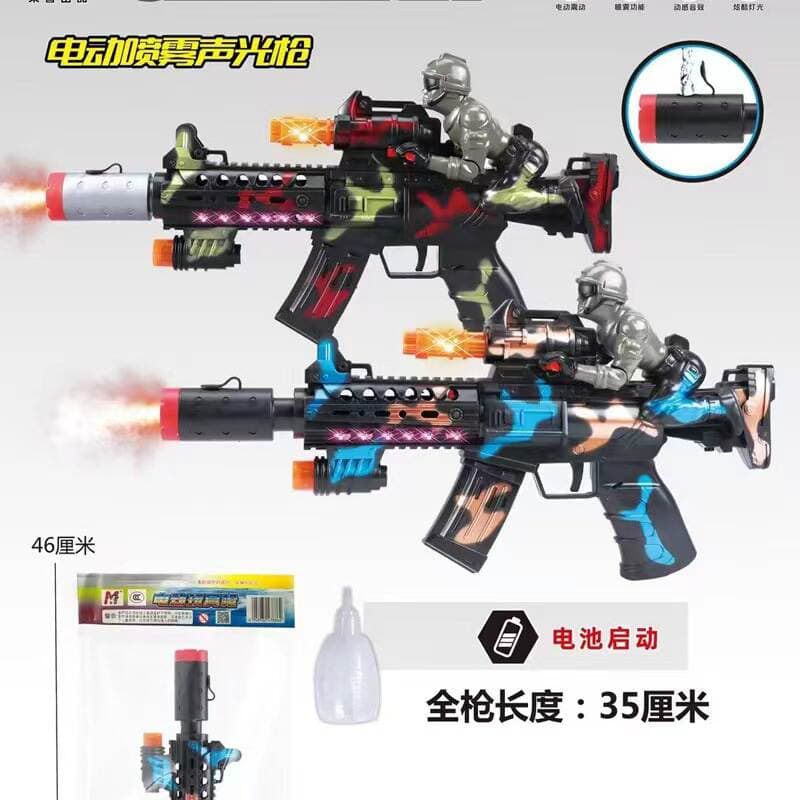 AK47 Avtomat Oyuncaq Tapançası Səs, İşıq, Sprey və Süngü ilə Oğlanlar üçün 3