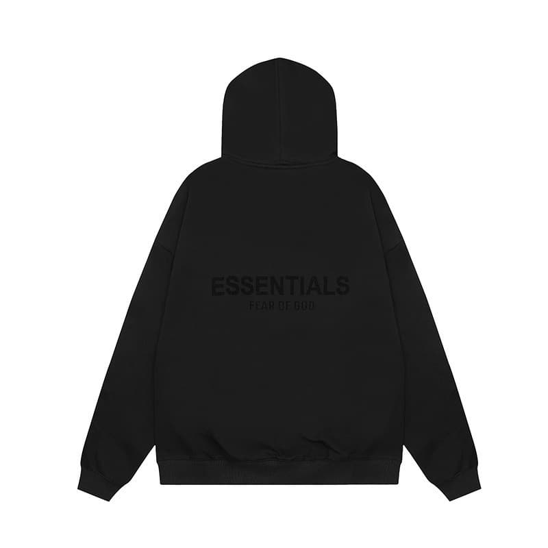 Black flocked sweatshirt